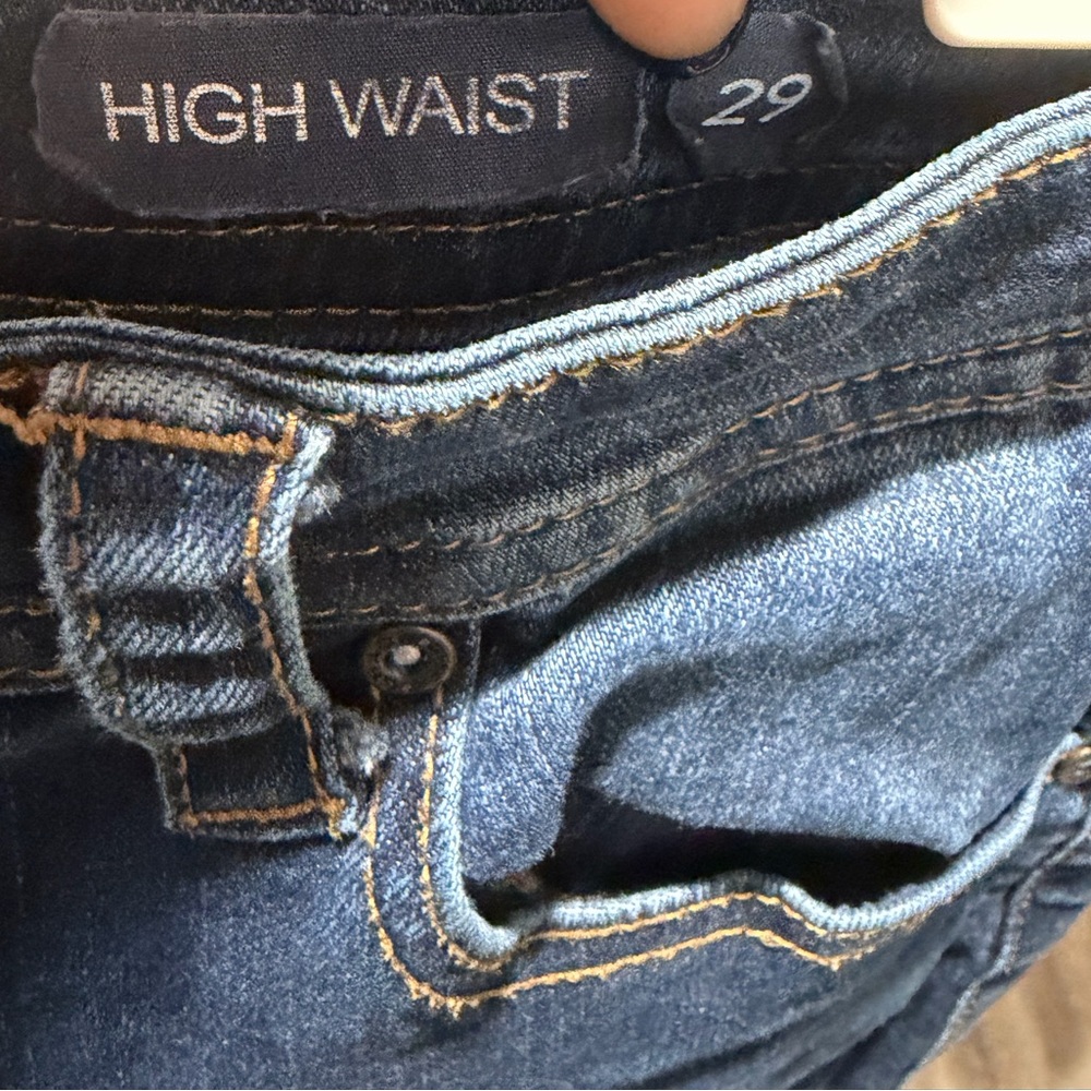 Grace in LA High Waist Jeans in Dark Blue